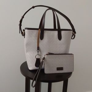 Dooney & Bourke Embossed Leather Shopper w/Accessories